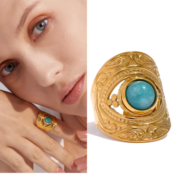 Anel Red Blue Natural Khosh Brands