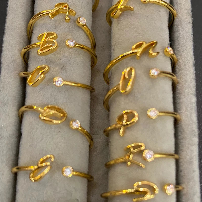 Anel Inicial Brilhante Khosh Brands