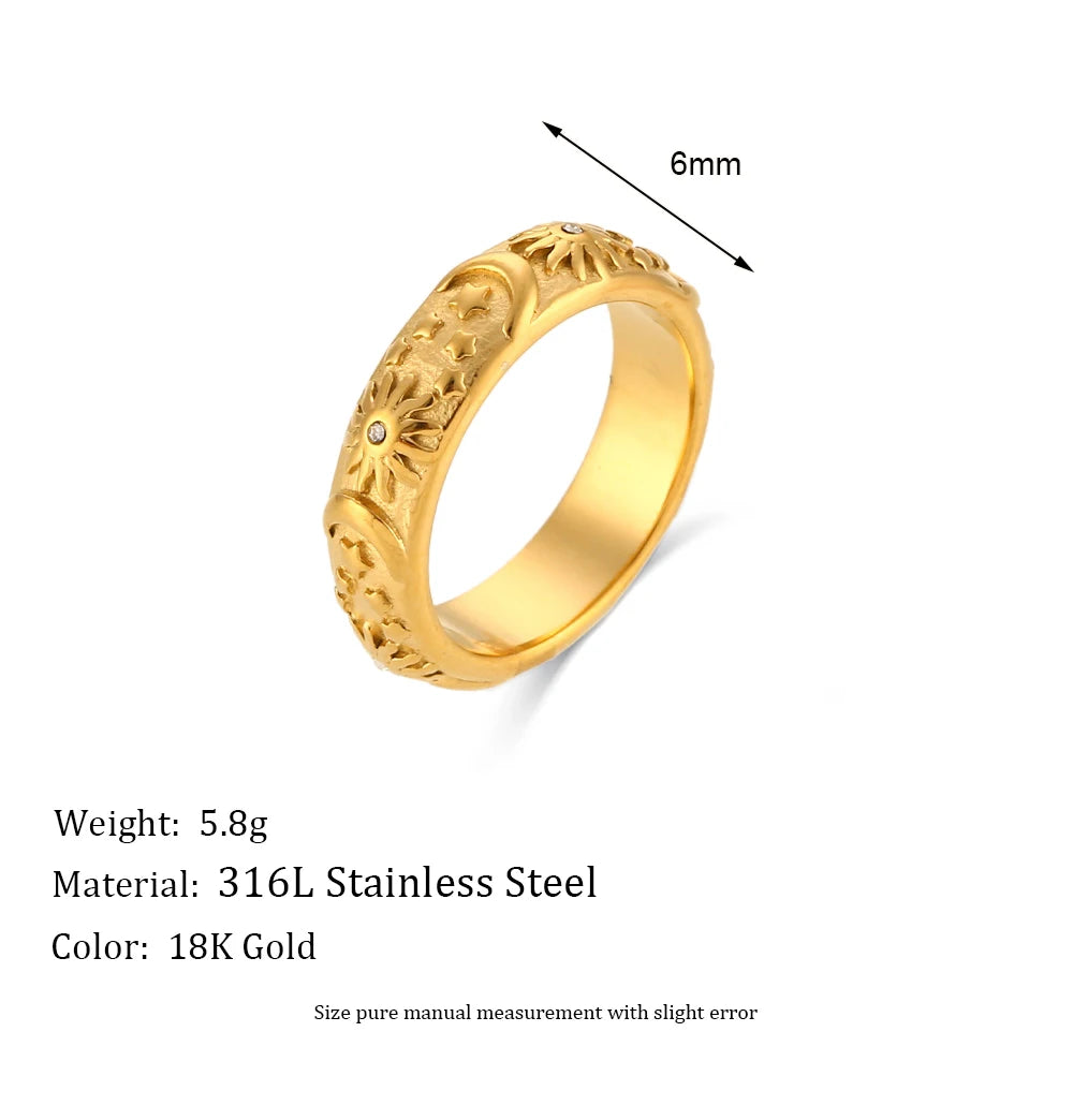 Anel Sun Moon Star Khosh Brands