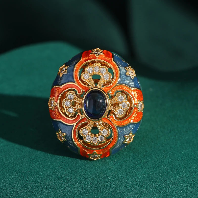 Anel Floral Gemstone Khosh Brands