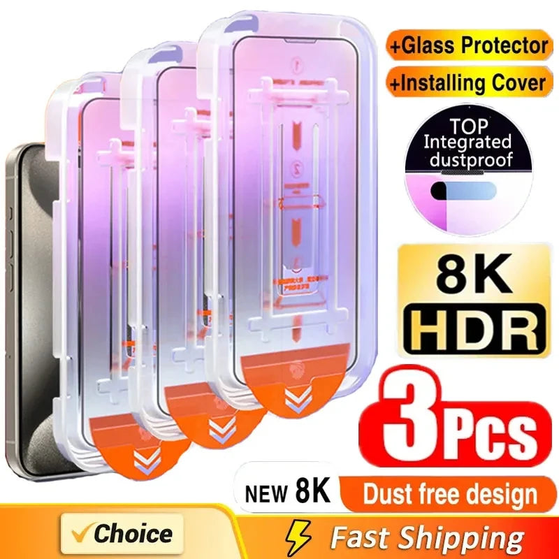 Tela Easy Protector for iPhone 15 Pro Max 16 13 11 14 XR XS X 12 6 7 8 Plus Glass