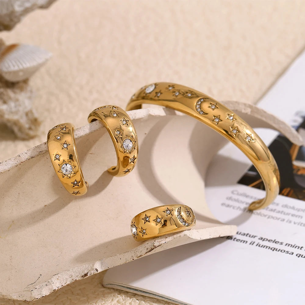 Anel Sun Moon Cosmic Khosh Brands