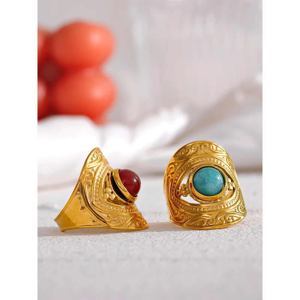 Anel Red Blue Natural Khosh Brands
