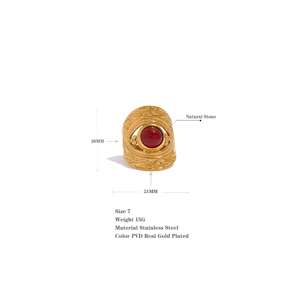 Anel Red Blue Natural Khosh Brands
