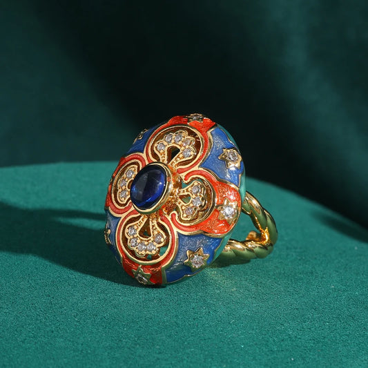 Anel Floral Gemstone Khosh Brands
