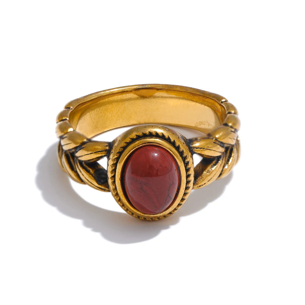 Anel Retro Red Natural Khosh Brands