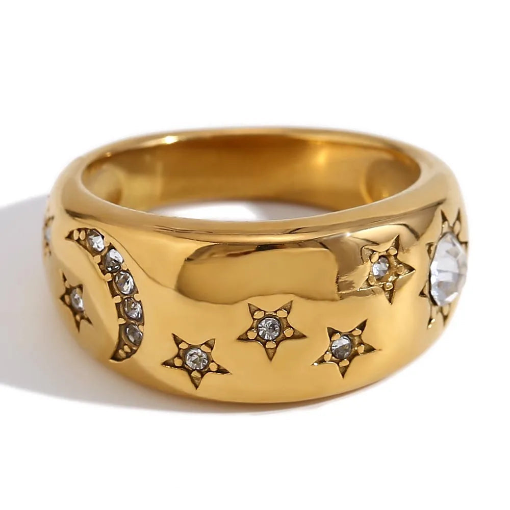 Anel Sun Moon Cosmic Khosh Brands
