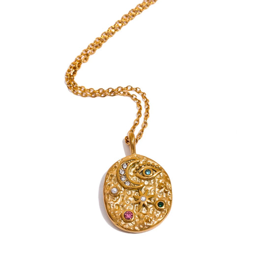 Colar Moon Star Eye Oval Khosh Brands