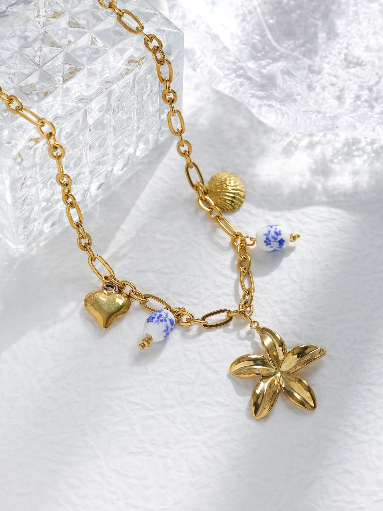 Colar Porcelain Flores Khosh Brands