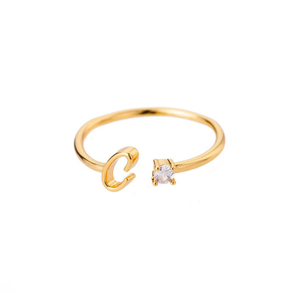 Anel Inicial Brilhante Khosh Brands