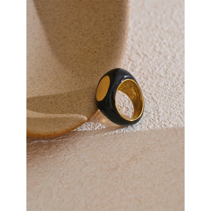 Anel Black Geometric Khosh Brands
