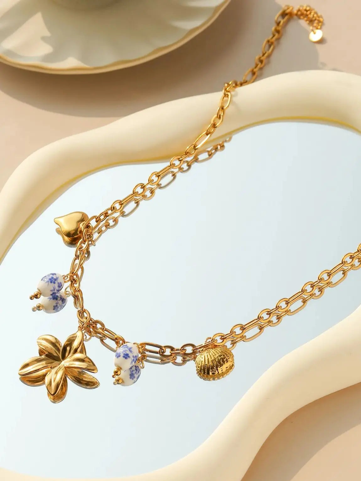 Colar Porcelain Flores Khosh Brands