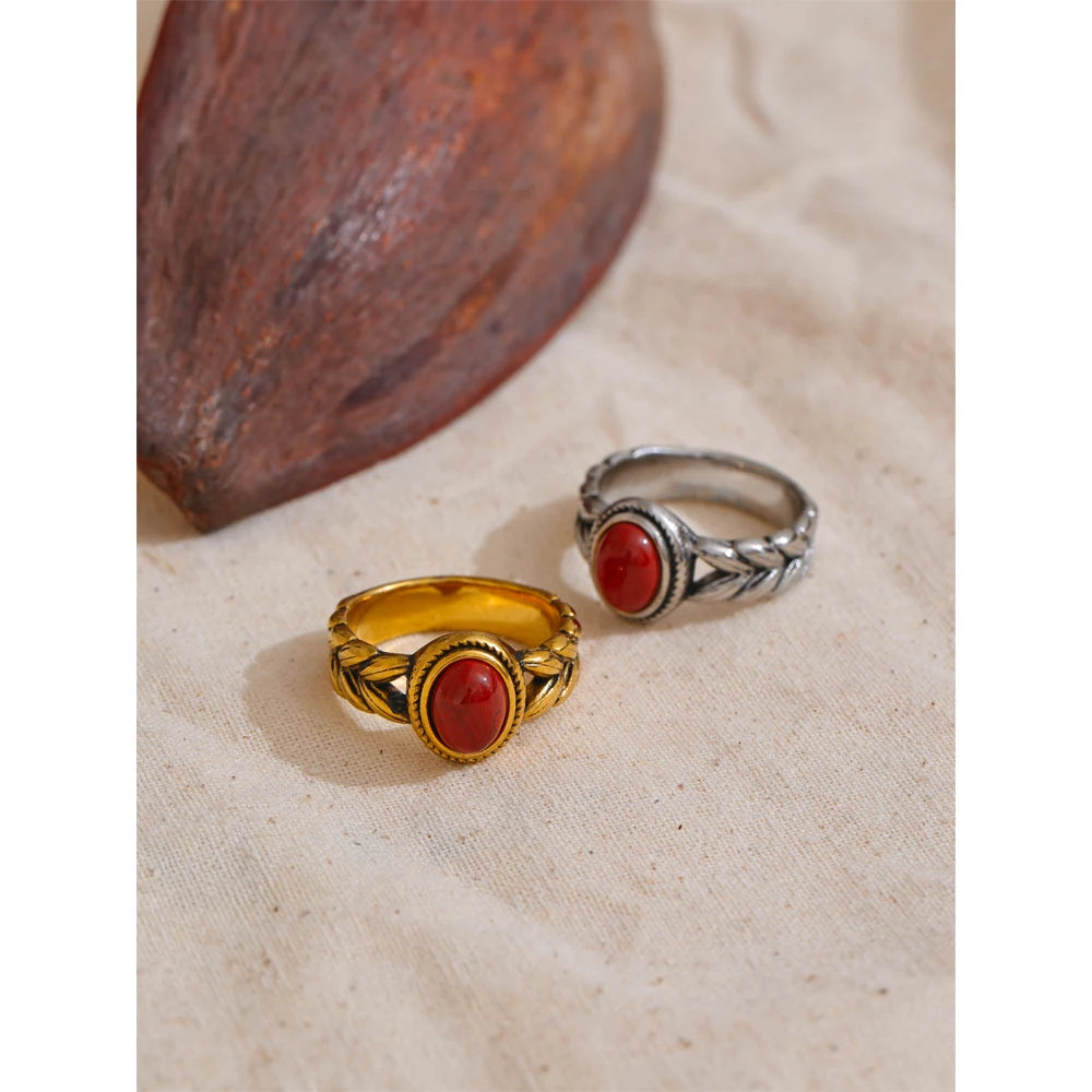 Anel Retro Red Natural Khosh Brands