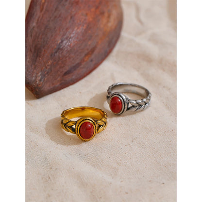 Anel Retro Red Natural Khosh Brands