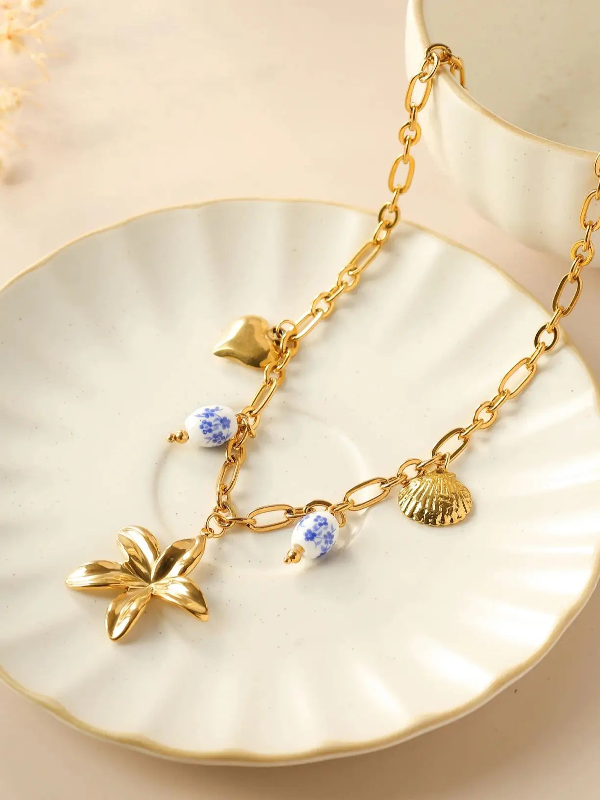 Colar Porcelain Flores Khosh Brands