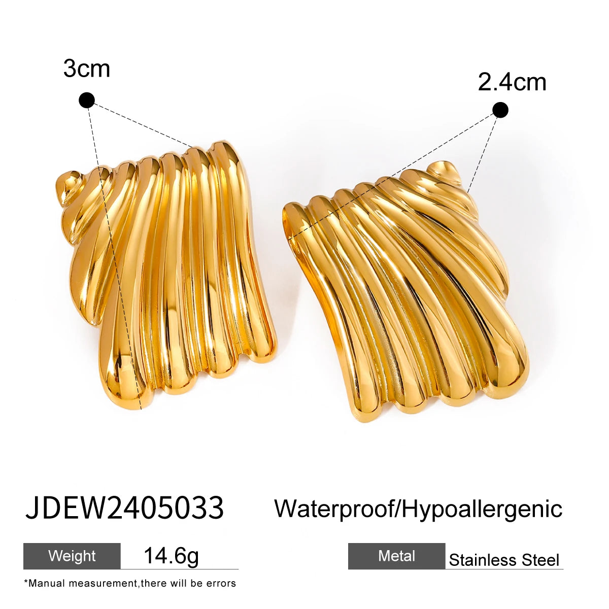 Brinco Wave Gold Khosh Brands