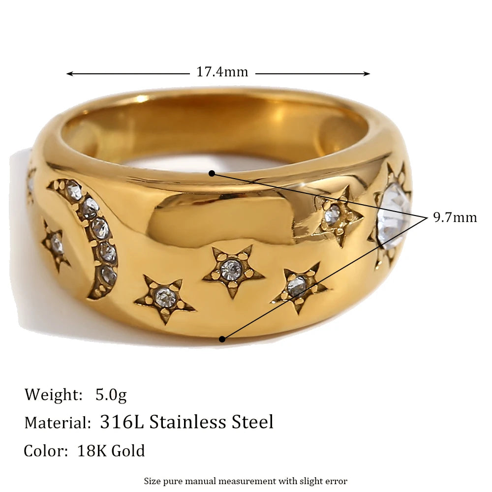 Anel Sun Moon Cosmic Khosh Brands