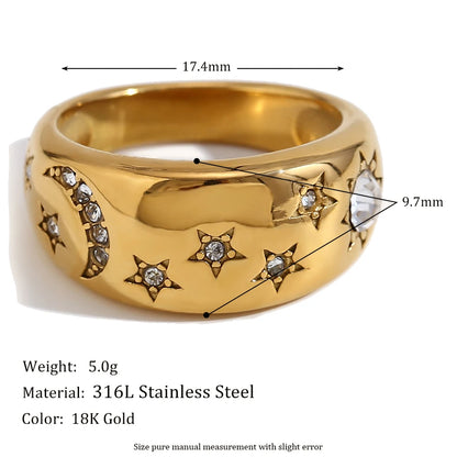 Anel Sun Moon Cosmic Khosh Brands